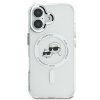 Karl Lagerfeld KLHMP16SHLSKCH iPhone 16 6.1 biały/white hardcase IML Metal Karl&Choupette Head MagSafe